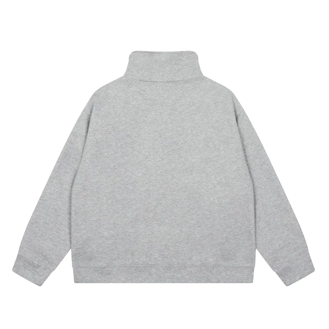 P220 Top quality" Style number: T5100# [Ralph Lauren classic pony embroidered half-zip lapel POLO sweatshirt] ✅Ralph Lauren Ralph Lauren autumn and winter basic versatile polo lapel sweatshirt for men and women couples ✅Moderate thickness, comfortable and soft fabric, strong breathability, can be worn alone or under, ✅Old money style, lazy style, popular retro style simple style, ✅Classic basic version Can be worn between 90kg and 160kg. ✅Wear alone in autumn and winter. Simple and easy to wear under the hood. Recommended for couples. Size: S-L. Color: Black Gray Khaki